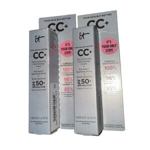 It Cosmetics CC Full Coverage Foundation SPF 50 Light Travel Size 2 Pack Luxury